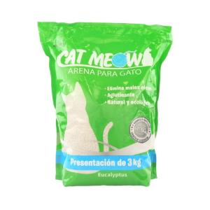 ARENA P/GATOS CAT MEOW EUCALIPTO3KG