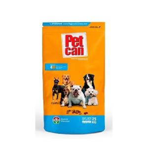 PET CAN ADULTO EMPAQUE PLASTIRAFIA 25 KG.