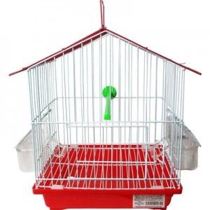 JAULA AVES 2 AGUAS 23X28CM