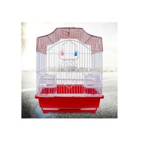 JAULA AVES COLONIAL 30X23X39CM ROJO