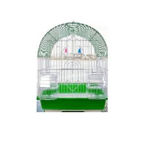 JAULA AVES CURVA 30X23X39CM VERDE