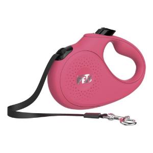 CORREA RETRACTIL 5 MTS MED ROSA