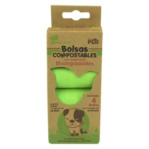 BOLSAS SANITARIAS BIDEGRADABLES 4 ROLLOS C/60 BOLSAS