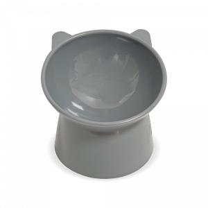 PLATO ELEVADO DE PLASTICO P/GATO GRIS