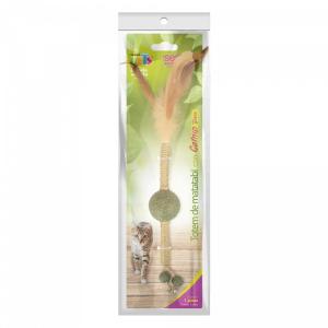 JUGUETE TOTEM DE MATATABI Y CATNIP CON PLUMAS