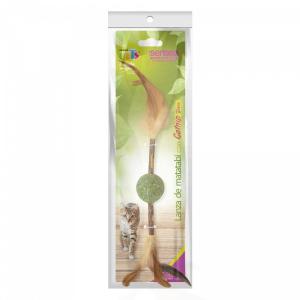 JUGUETE LANZA DE MATATABI Y CATNIP CON PLUMAS