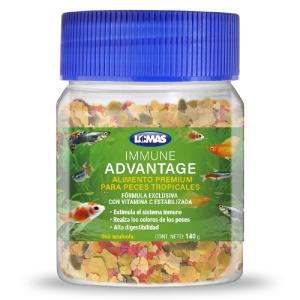 HOJUELAS IMMUNE ADVANTAGE PARA PECES TROPICALES 140 GRS
