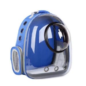 MOCHILA TRANSP CON BURBUJA TRANSPARENTE AZUL CIELO