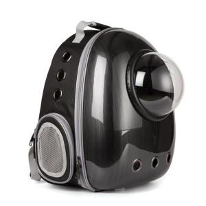 MOCHILA TRANSP CON BURBUJA TRANSPARENTE NEGRO