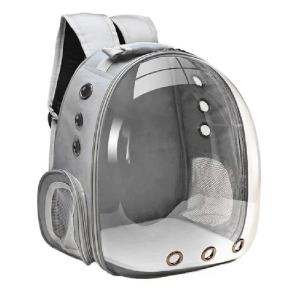 MOCHILA TRANSP SIN BURBUJA TRANSPARENTE GRIS