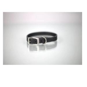 COLLAR PIEL LISO 1CM T14 NEGRO