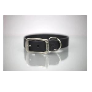 COLLAR PIEL LISO 3CM T18 NEGRO