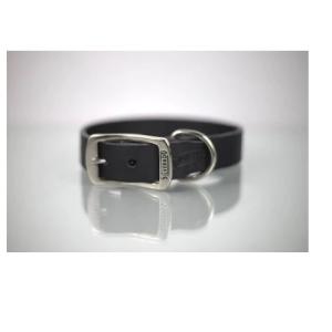 COLLAR PIEL LISO 3CM T22 NEGRO
