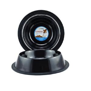 COMEDERO IMPORTADO ACERO INOX 16oz NEGRO