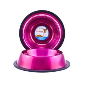 COMEDERO IMPORTADO ACERO INOX 24oz ROSA