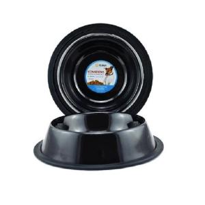 COMEDERO IMPORTADO ACERO INOX 32oz NEGRO