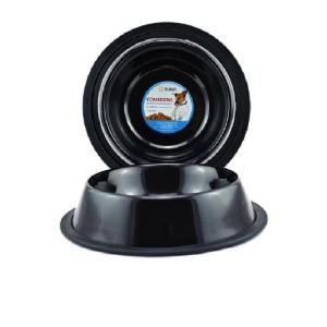 COMEDERO IMPORTADO ACERO INOX 64oz NEGRO