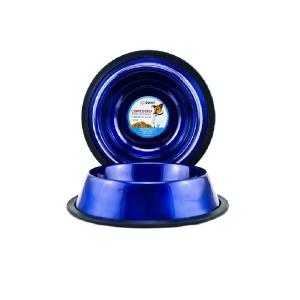 COMEDERO IMPORTADO ACERO INOX 96oz AZUL MARINO