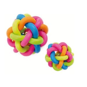 TINNY CHUMS SET 2 PELOTAS TRENZADA C/CASC. 6CM