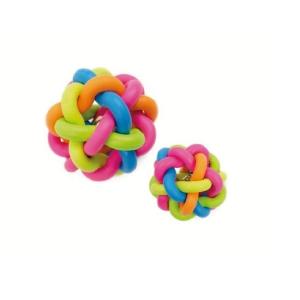 TINNY CHUMS SET 2 PELOTAS TRENZADA C/CASC. 10CM