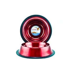 COMEDERO IMPORTADO ACERO INOX 96oz ROJO