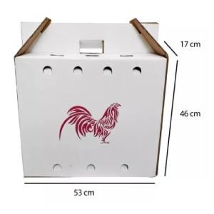 CAJA PARA GALLO REFORZADA BLANCA